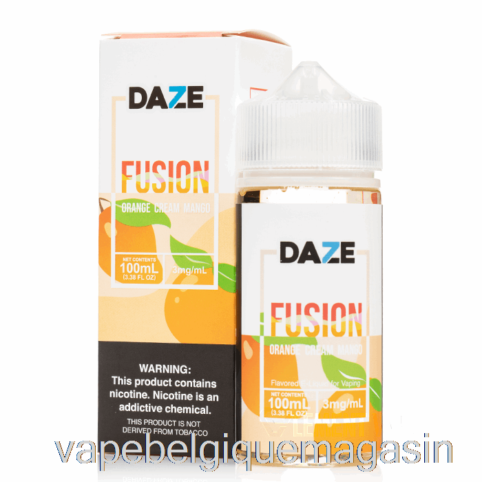 Vape Shop Bruxelles Orange Crème Mangue - 7 Daze Fusion - 100ml 3mg